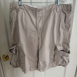Mens AEROPOSTALE A87 Authentic Cargo Shorts Size 38 Drawstring 100% Cotton